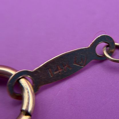 14k curb chain with large c-clasp 18.75"