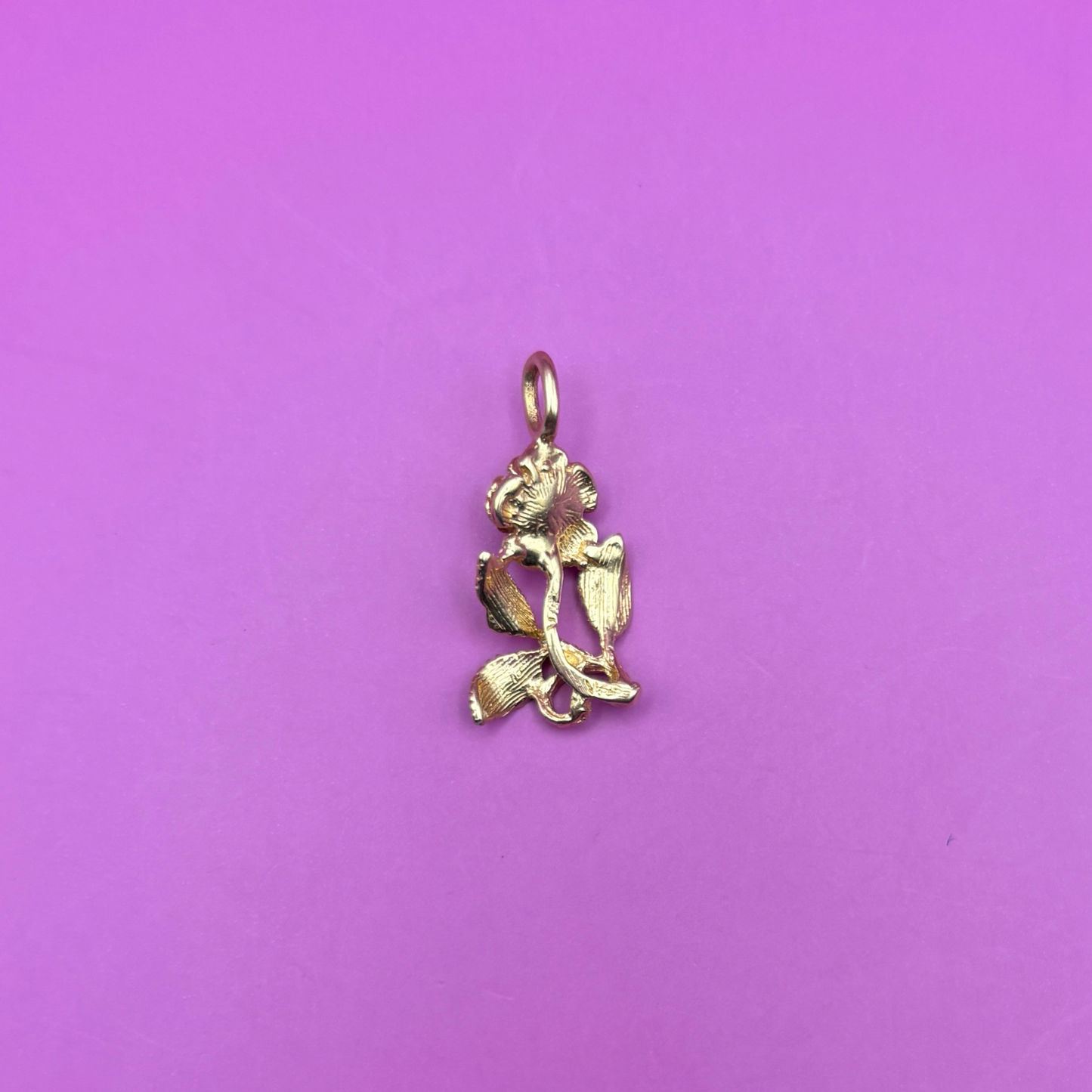 14k rose charm