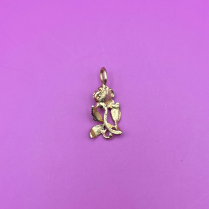 14k rose charm