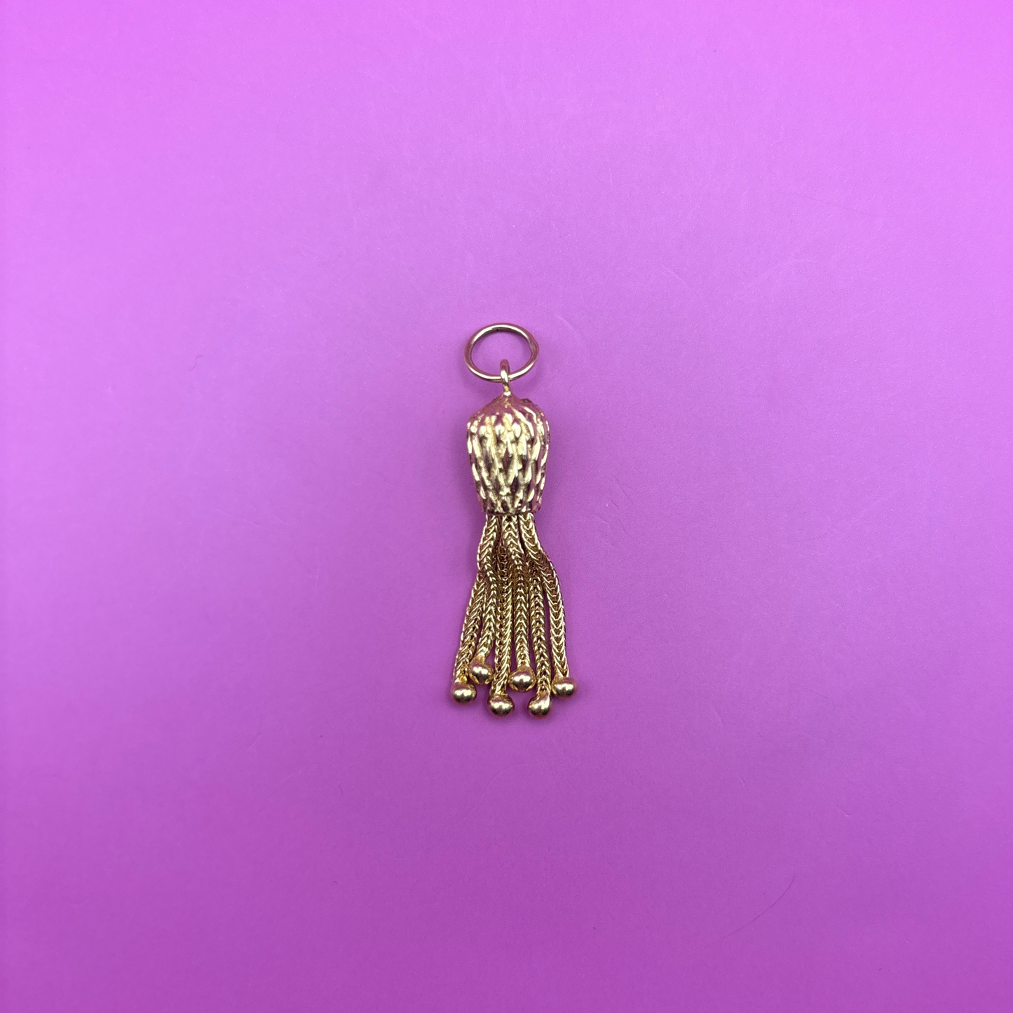 14k tassel charm