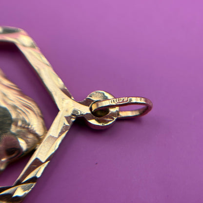14k fortuna pendant