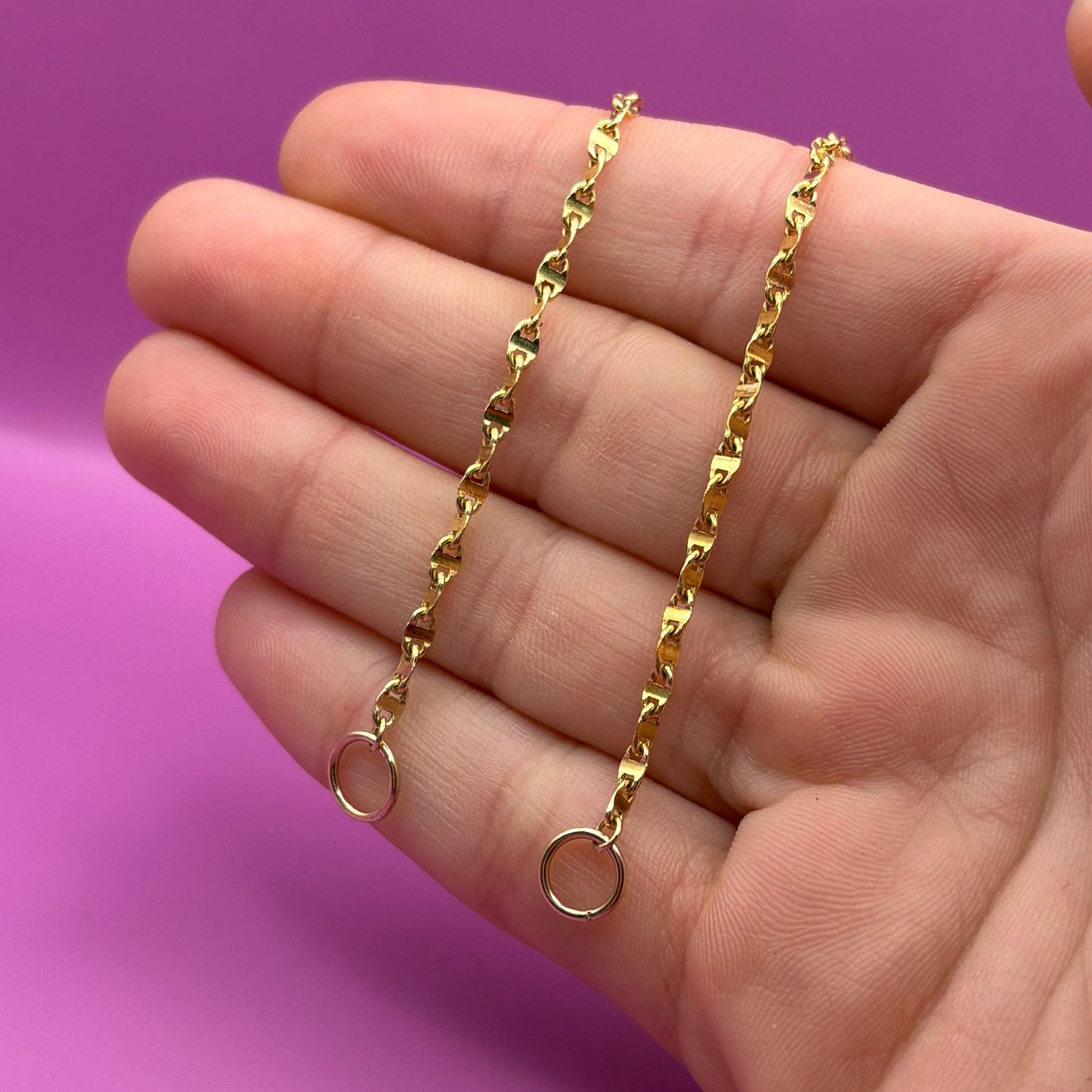 14k dimensional mariner sans-a-clasp chain 17.5"