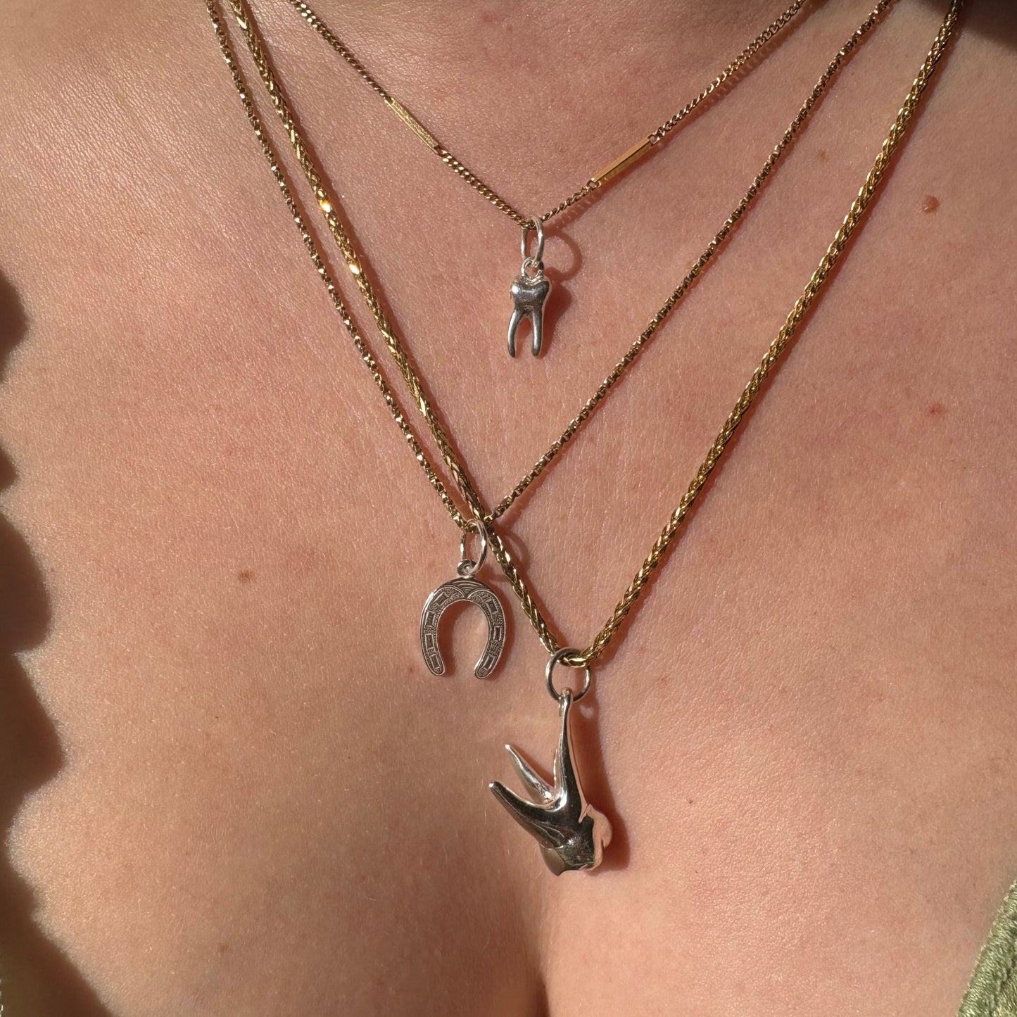 silver horseshoe charm