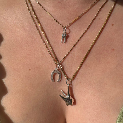 silver horseshoe charm