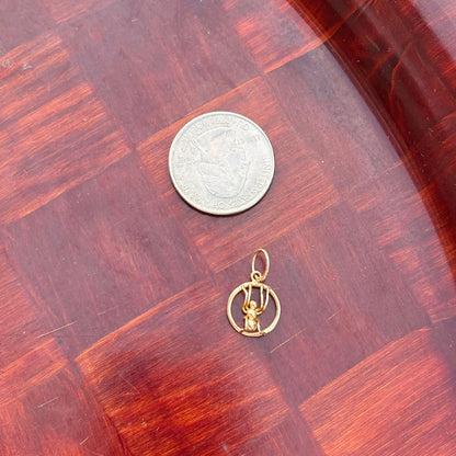 18k spider charm