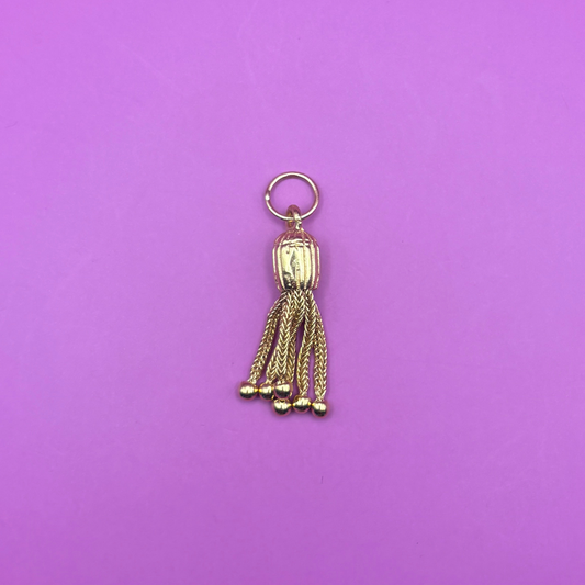 14k tassel charm