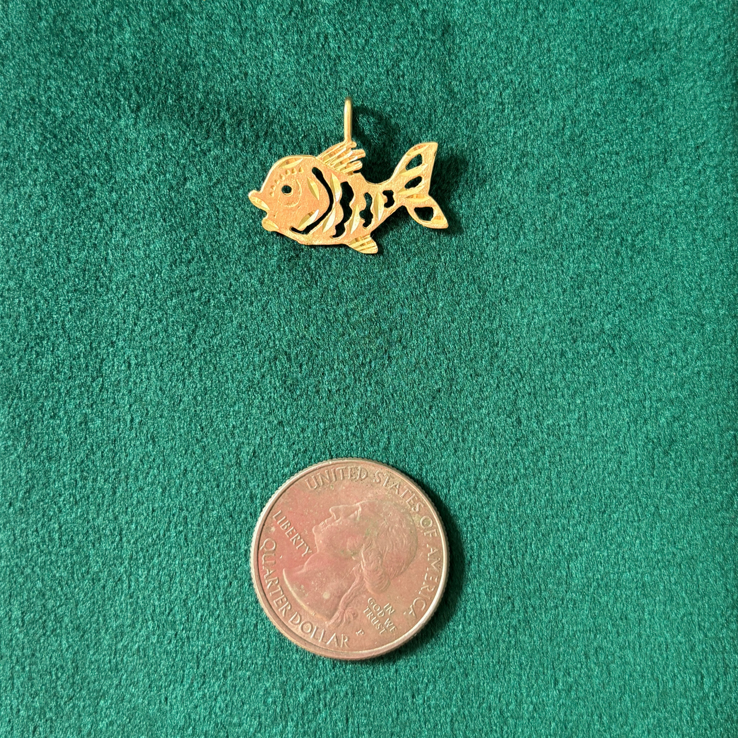 14k fish charm