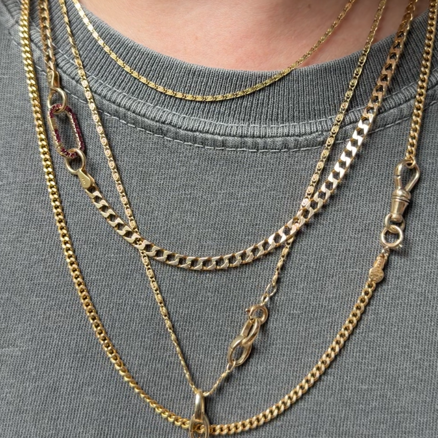 14k snail chain 20.75”