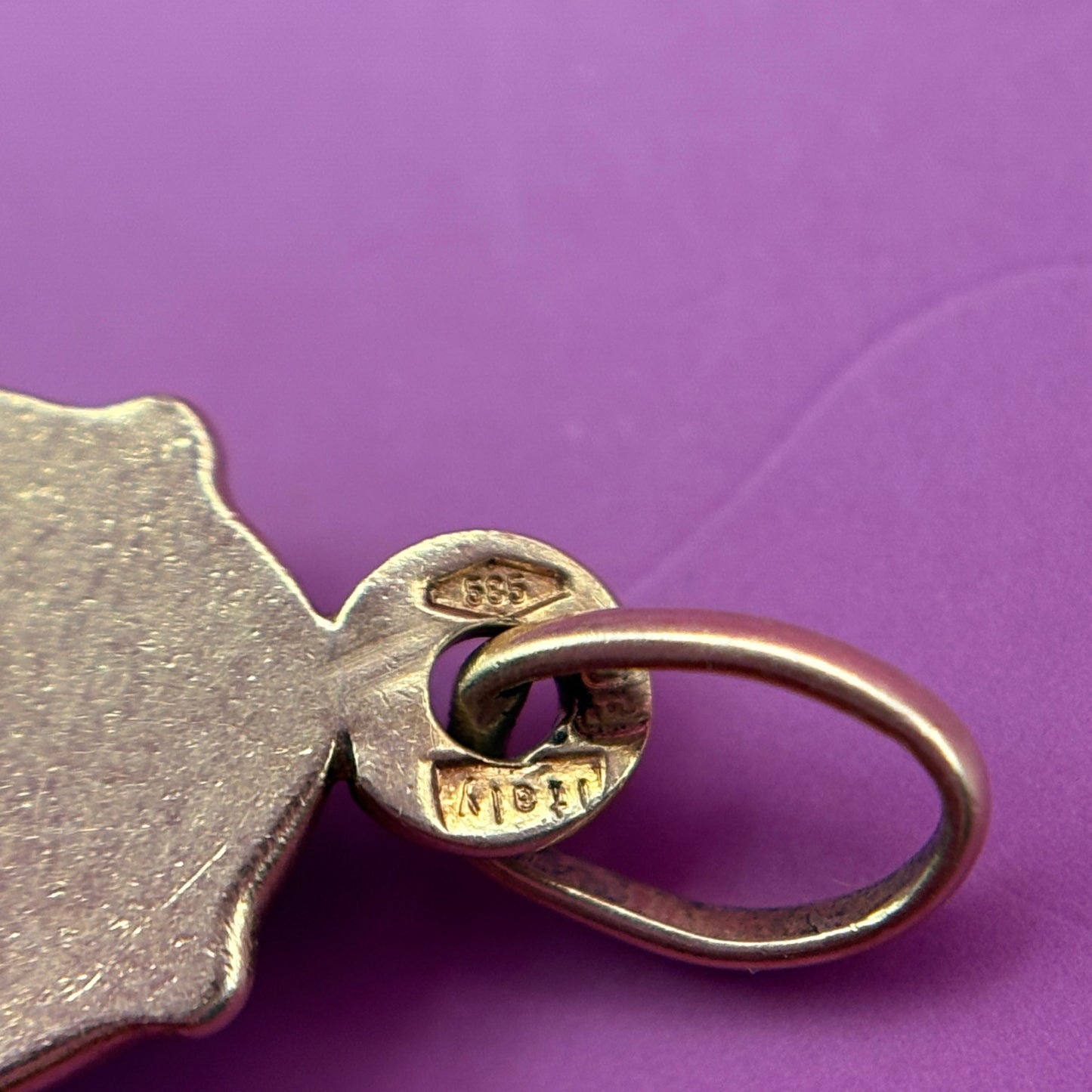 14k rust enamel ladybug charm