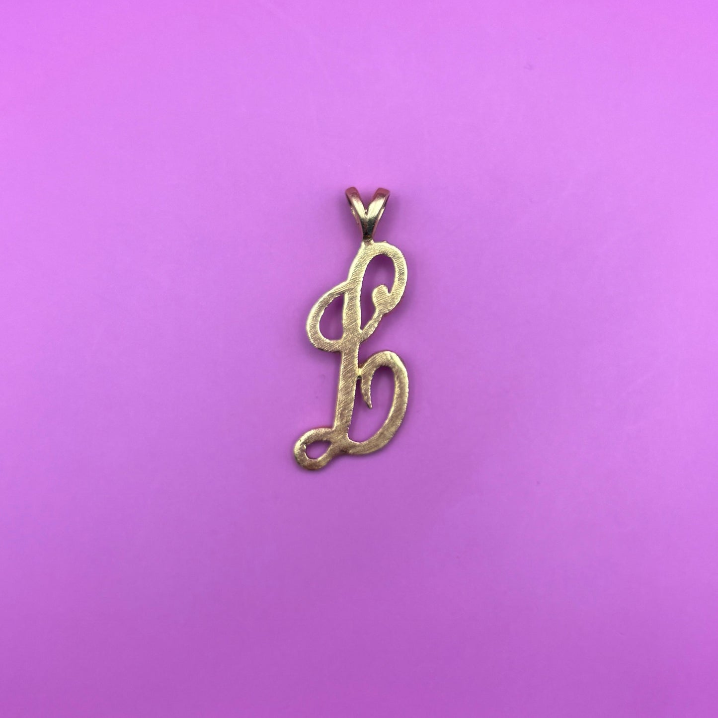 14k large letter L charm