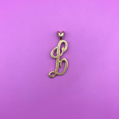 14k large letter L charm