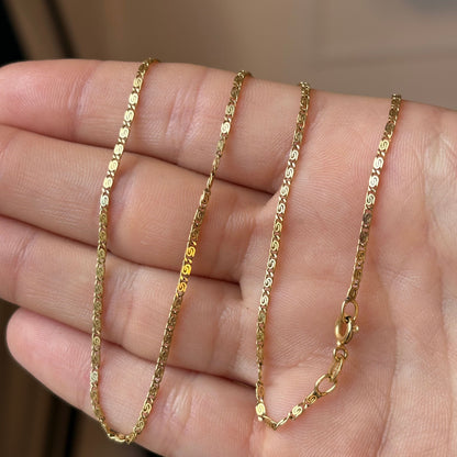 14k snail chain 15.75"