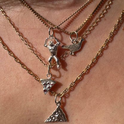 silver big apple giant ape charm