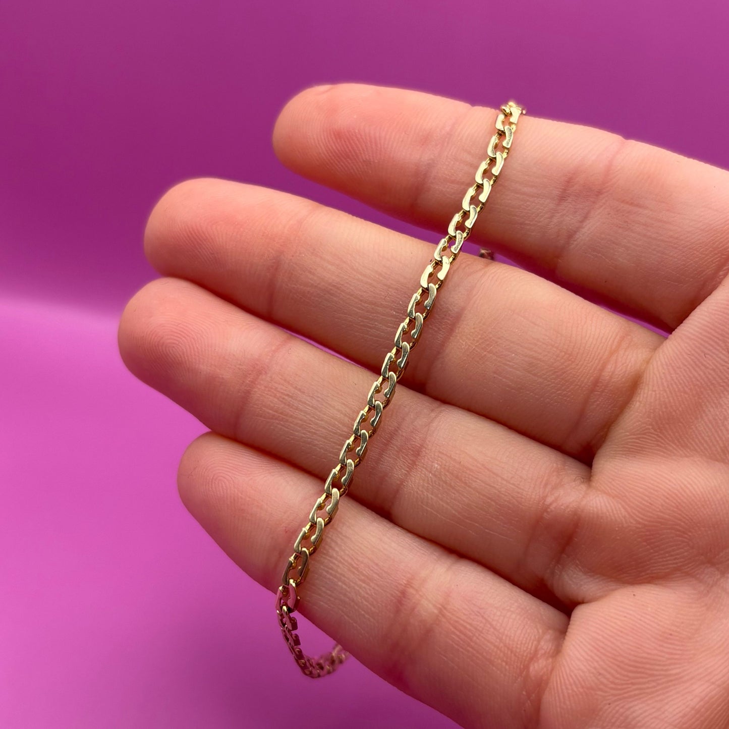 14k zipper bracelet 7"