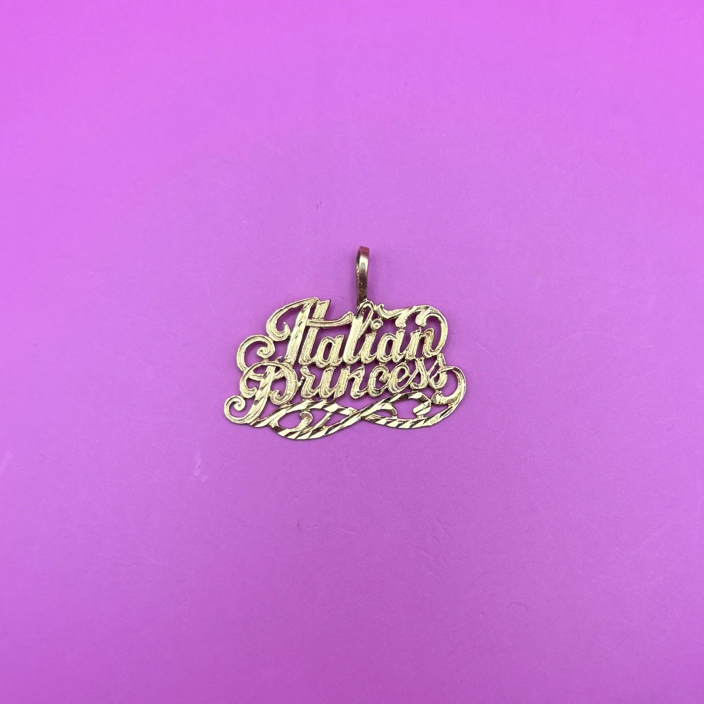 14k Italian princess charm