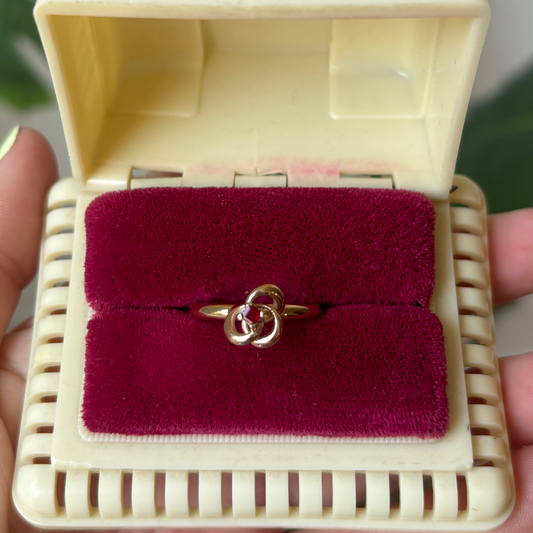 14k ruby knot ring