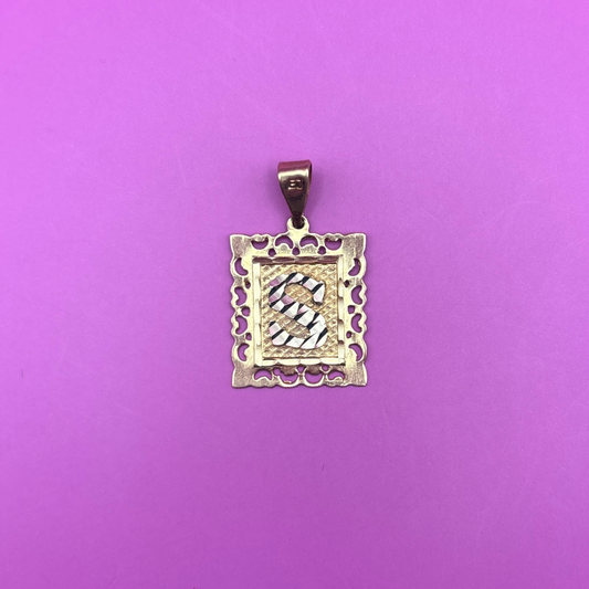 14k letter S window charm