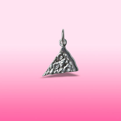 silver pizza charm