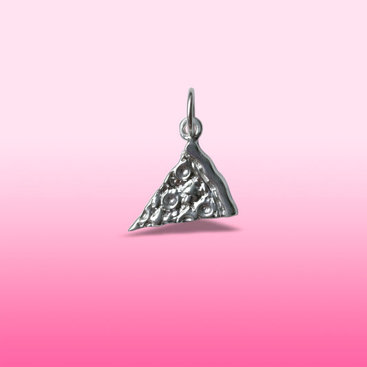 silver pizza charm
