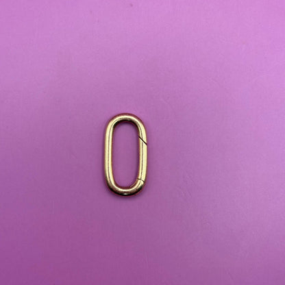 14k rose gold oval push connector