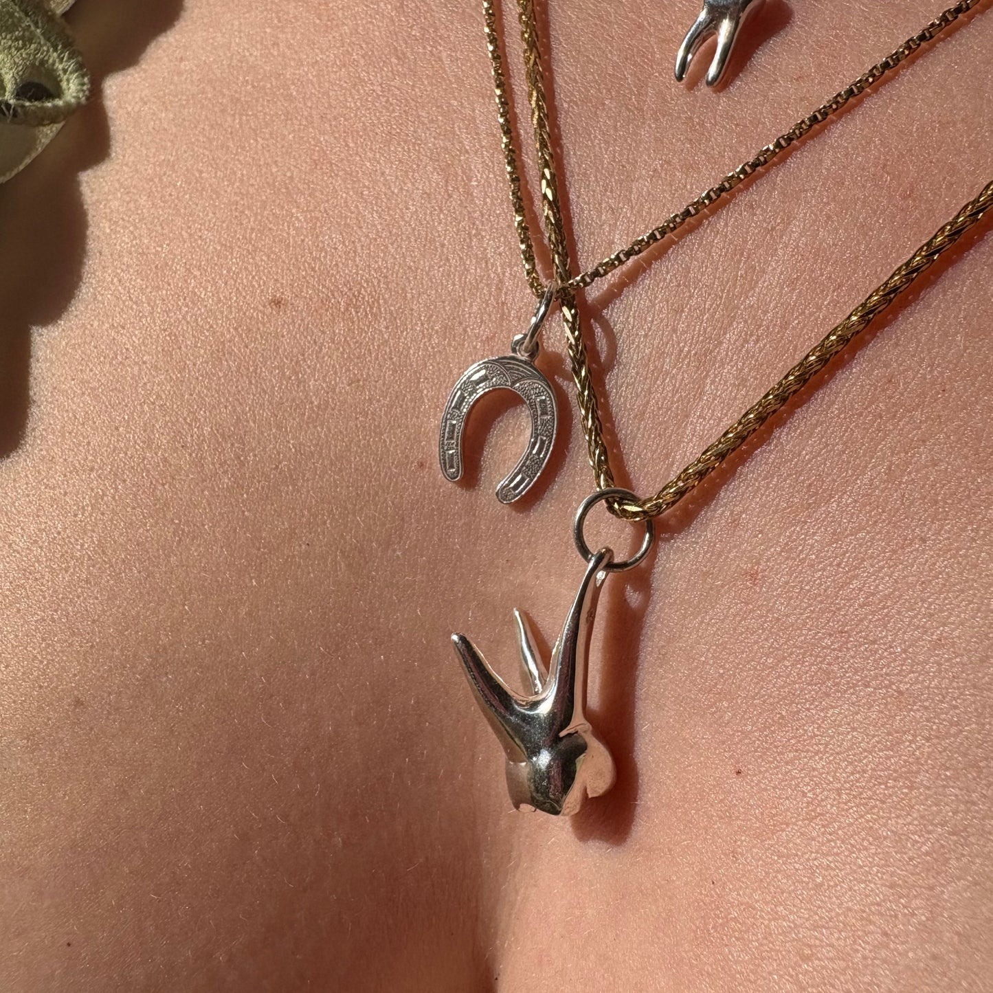 silver horseshoe charm