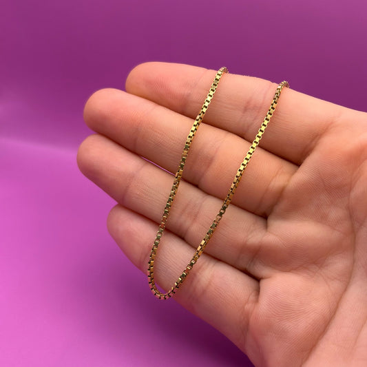 14k box chain 16.25"