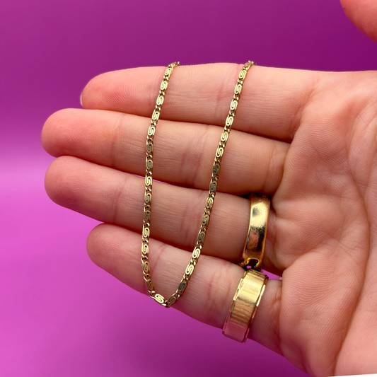 14k snail chain 18.25’’