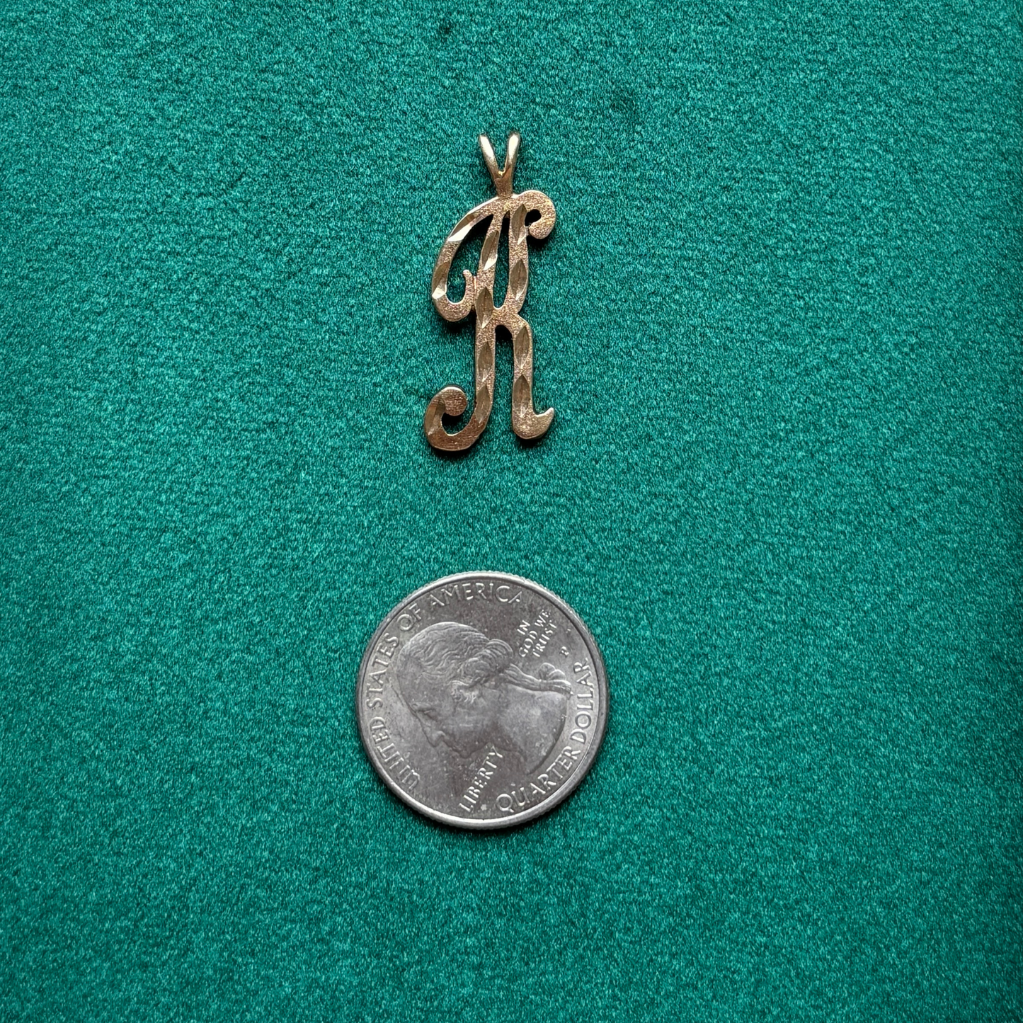 14k letter K charm