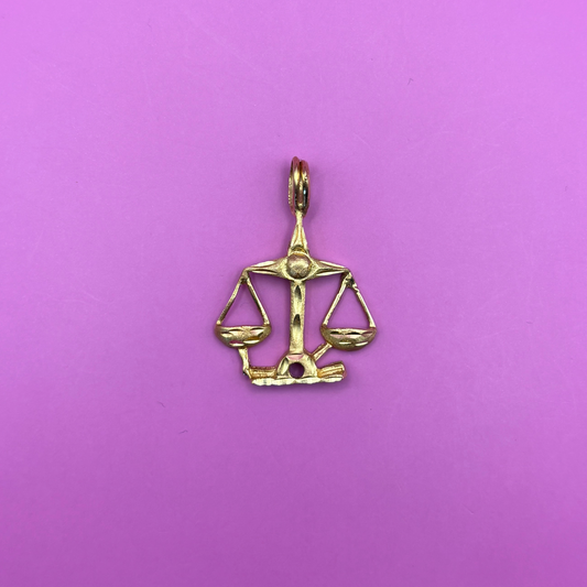 14k libra pendant