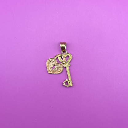 10k key & lock charm