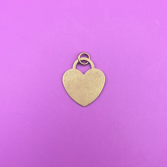 18k heart lock charm