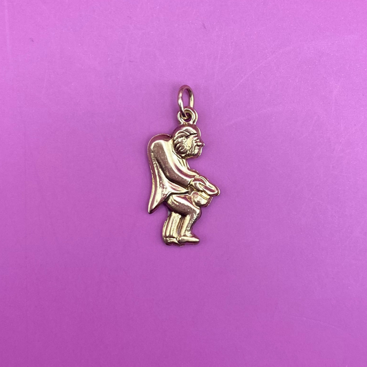 14k il gobbo Italian double sided lucky charm