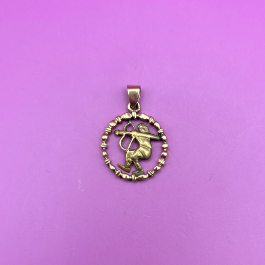 14k sagittarius archer charm