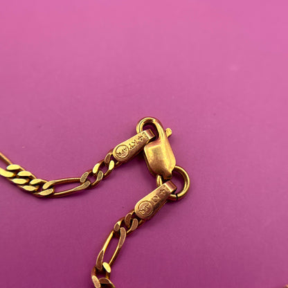 14k figaro chain 20"