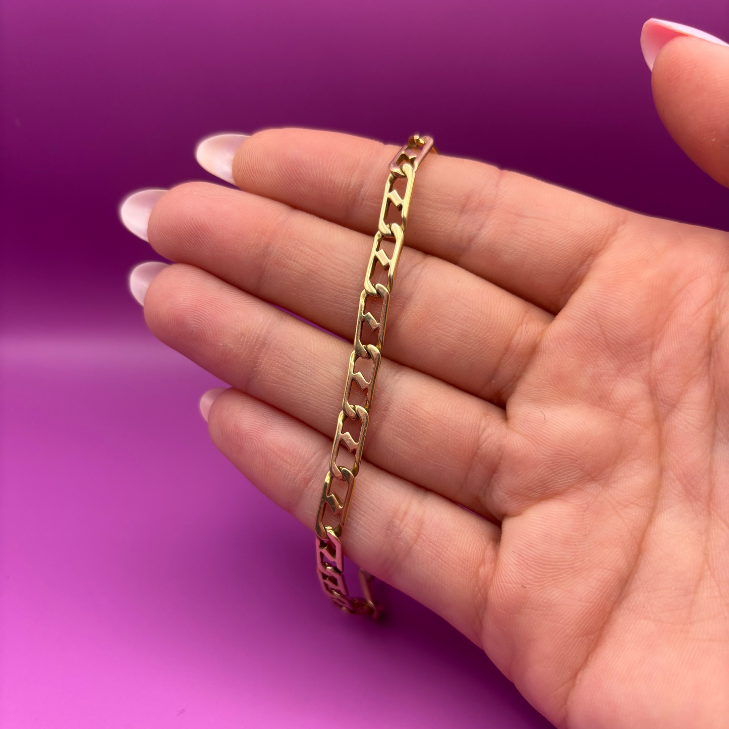 14k unusual mariner bracelet 8"