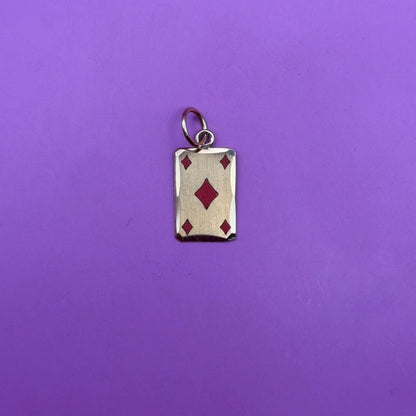 18k diamonds card cuff link conversion charm