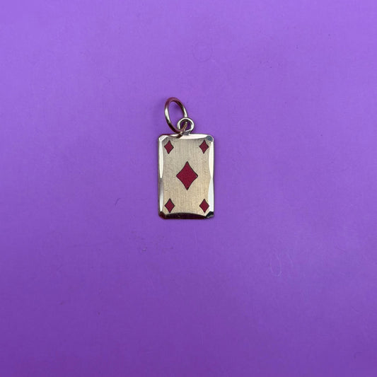 18k diamonds card cuff link conversion charm
