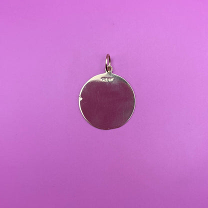 14k engine turned robert "bobbie" disc charm