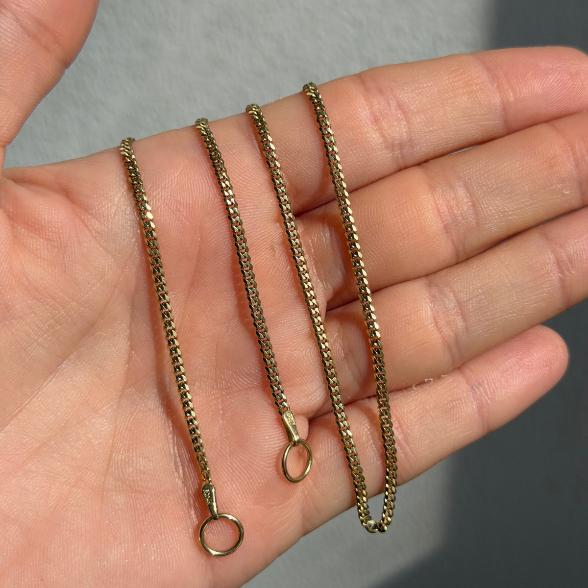 14k curb sans-a-clasp chain 20.5"