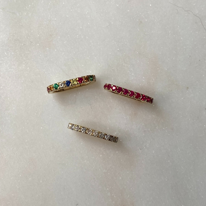 14k multi color gem connector