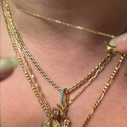 14k zipper chain 17"