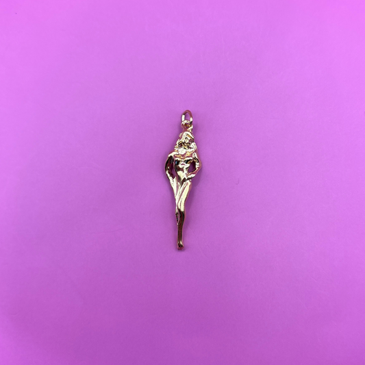 14k naked lady charm