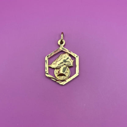 14k fortuna pendant
