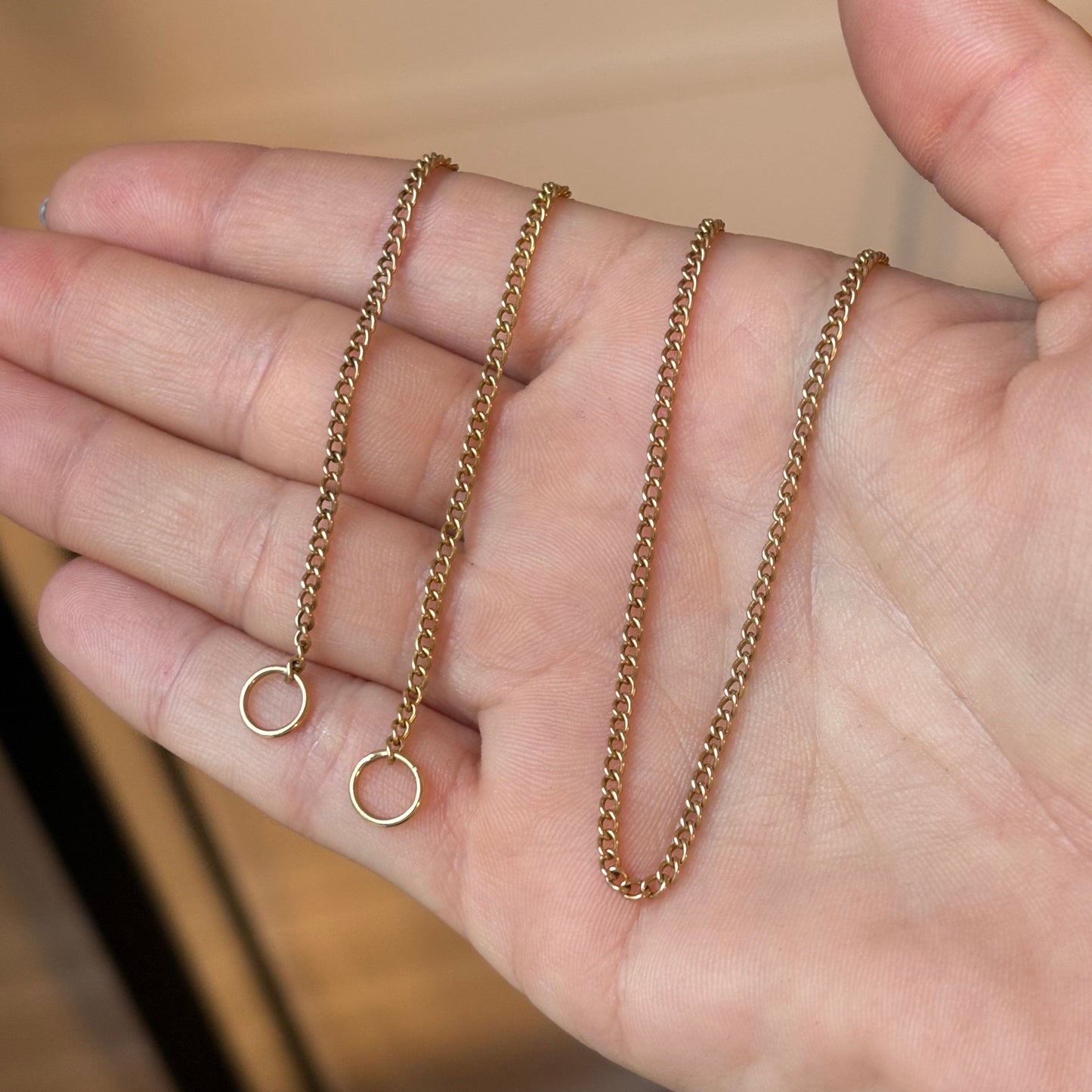 14k curb sans-a-clasp chain 19.25"