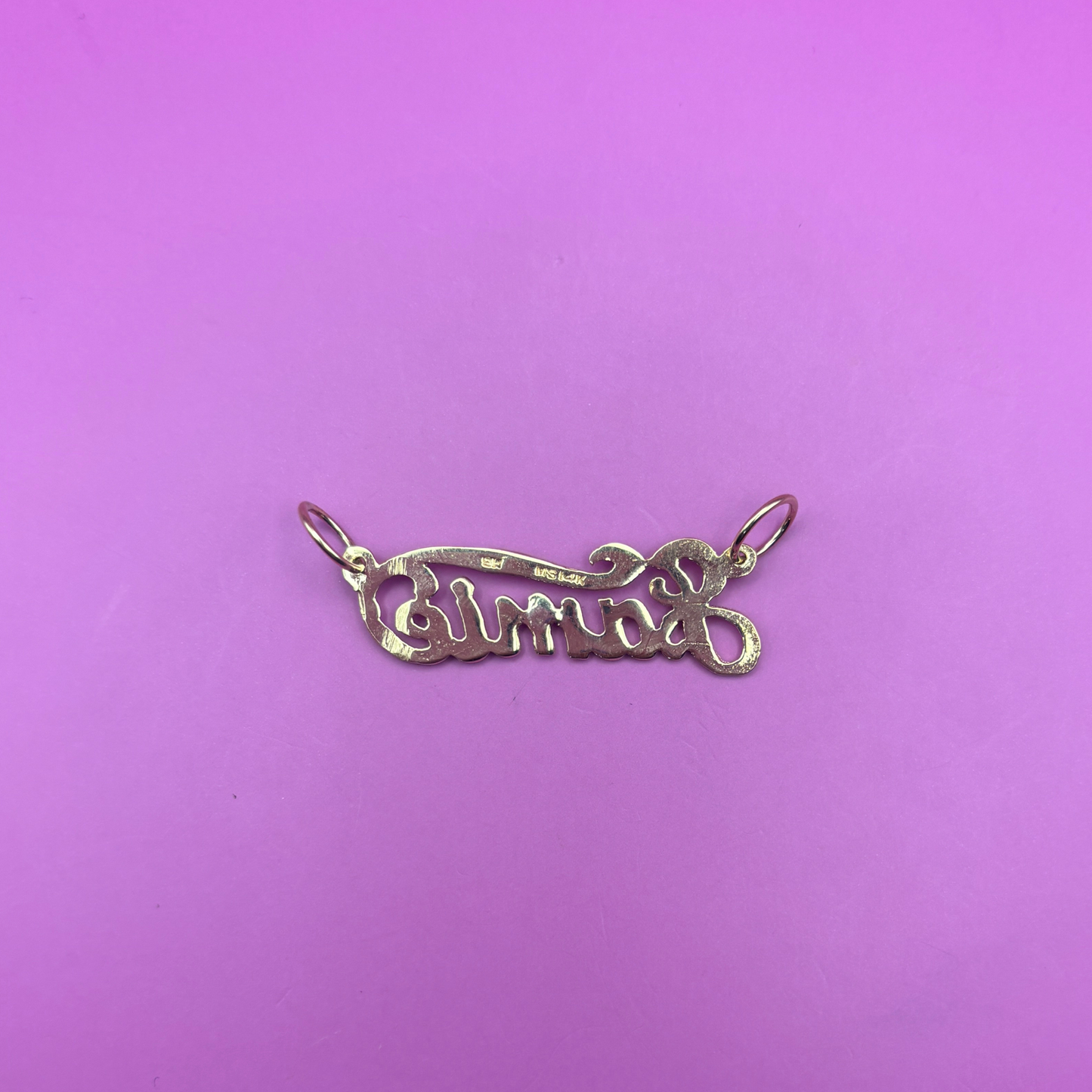 14k Jamie nameplate