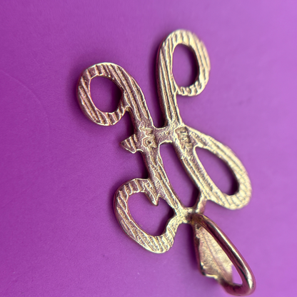 14k letter H charm by Michael Anthony