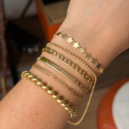 14k ropey mariner ID bracelet Nicole 7.25"