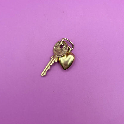 14k key to my heart charm