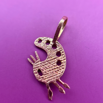 14k artist’s palette charm