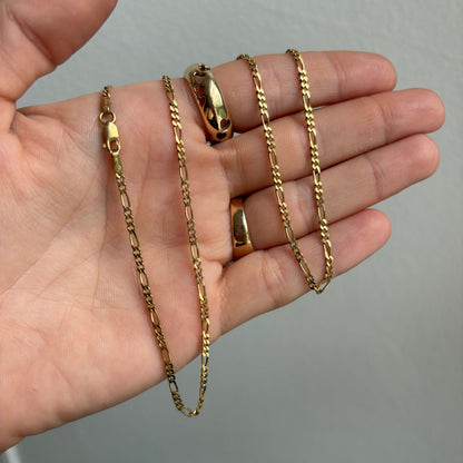 14k figaro chain 20"